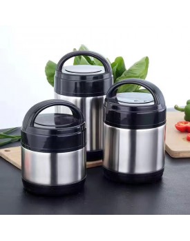 2L Portable Food Container Stainless Steel Thermal Food Box Leak Proof Vacuum Lunch Flask