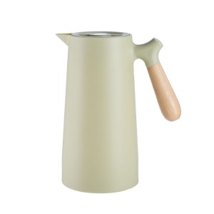 Selling Vacuum Insulated Thermos Flask with Bamboo Handle Tea Coffee Pot For Coffee Carefe Pot